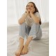 1pc Women'S All-Season Casual Polyester Lounge Pants with Lace Detail - Solid Color Woven Sports Pants for Home Comfort