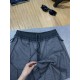 Women'S Casual Polyester Wide Leg Joggers, Loose Fit Knit Fabric Sweatpants, Solid Color, Long Length, with Shearling Lining, Elastic Waist with Drawstring, for Fall/Winter - Weekend Casual Style