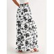 Floral Print Wide Leg Baggy Pants, Casual Drawstring Elastic Waist With Pockets Pants For Spring & Summer, Women's Clothing