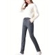 1pc Women'S Sherpa Lined Sweatpants - Cotton Casual Fleece Pants, Solid Color, Straight Leg, Woven, Adult Fall/Winter Jogger Style