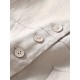 1pc Women'S Plus Size Casual Linen V-Neck Sleeveless Vest - Solid Color Knit Fabric Button-Down Leisure Tank Top