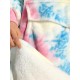 Cozy Oversized Sherpa Fleece Hoodie Blanket - Tie-Dye Wearable Blanket with Giant Pocket, Soft & Warm Shawl Wrap for Women and Men, Perfect Birthday Gift, Non-Stretch Knit Fabric, Hand Washable