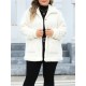 Plus Size Women'S Winter Jacket, Casual Lapel Collar, Cotton Blend, Slight Stretch, Solid Color, Reversible Plush Long Sleeve Cardigan Coat for Outwear Streetwear