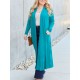 Women's Casual Open Front Cardigan with Pockets - Long Sleeve, Relaxed Fit, Solid Color, Stretchy Rayon Blend, Machine Washable - Perfect for Spring & Fall