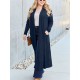 Women's Casual Open Front Cardigan with Pockets - Long Sleeve, Relaxed Fit, Solid Color, Stretchy Rayon Blend, Machine Washable - Perfect for Spring & Fall