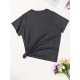 Valentine's Day Special: Casual Short-Sleeve T-Shirt for Couples - Breathable Rayon Blend, Machine Washable, Crew Neck with Geometric Heart Design