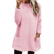 Cozy Plus-Size Fleece Pullover - Warm Long Sleeve Top with Pockets, Ideal for Casual Wear