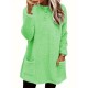 Cozy Plus-Size Fleece Pullover - Warm Long Sleeve Top with Pockets, Ideal for Casual Wear