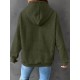 Plus Size Solid Color Waffle Long Sleeve Hooded Sweatshirt, Casual Drawstring Kangaroo Pocket Hoodie, Women's Clothing