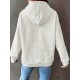 Plus Size Solid Color Waffle Long Sleeve Hooded Sweatshirt, Casual Drawstring Kangaroo Pocket Hoodie, Women's Clothing