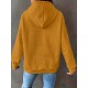 Plus Size Solid Color Waffle Long Sleeve Hooded Sweatshirt, Casual Drawstring Kangaroo Pocket Hoodie, Women's Clothing