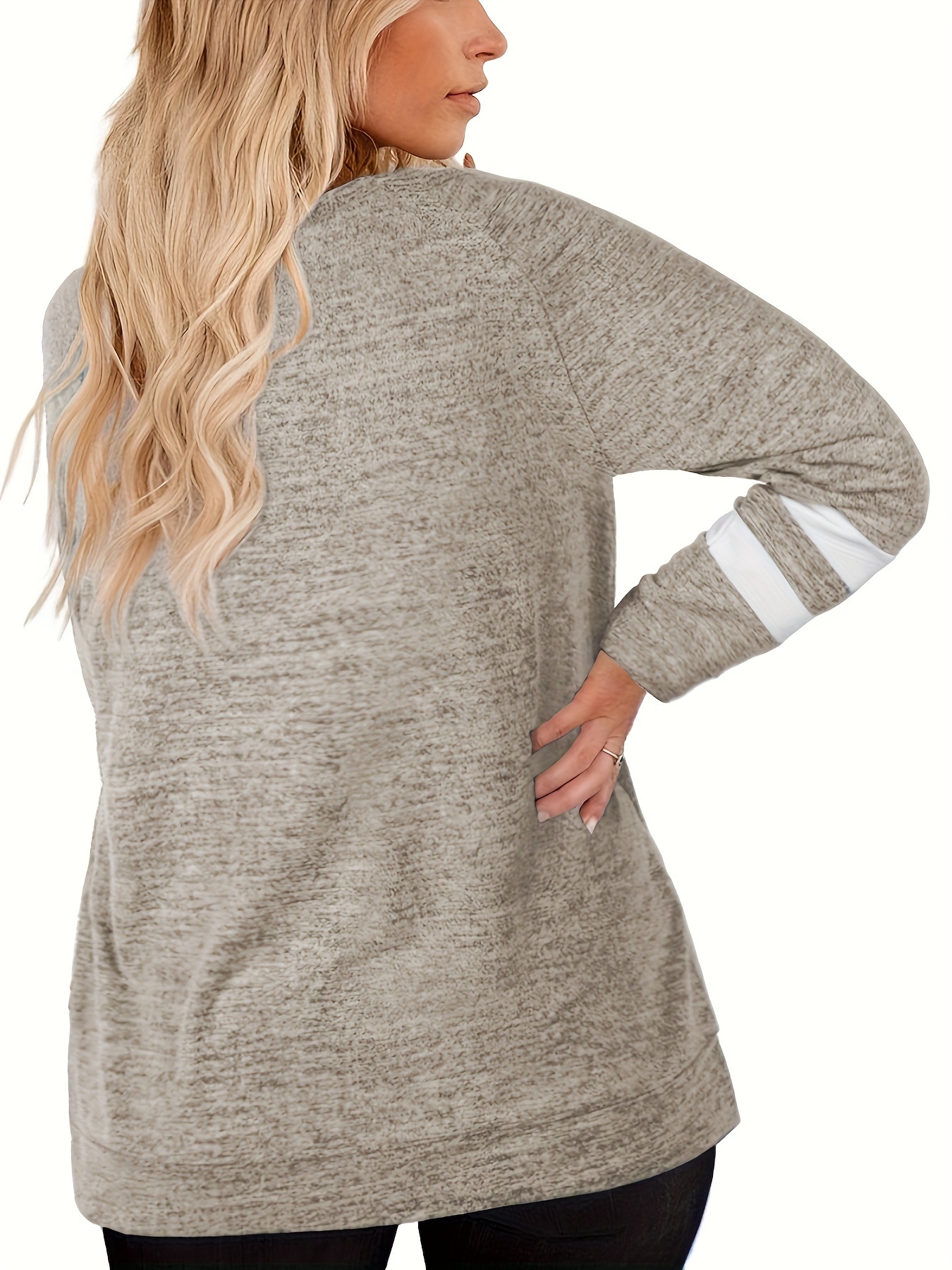 plus size sweatshirts for women long sleeve oversized casual tunic tops details 1