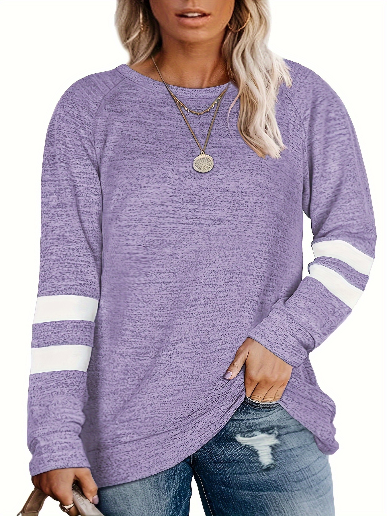 plus size sweatshirts for women long sleeve oversized casual tunic tops details 2